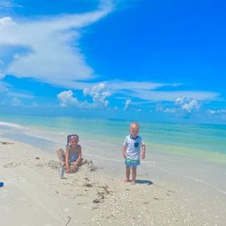 Clearwater Flats Fishing - We loved playing in the sand and finding seashells on the barrier islands!