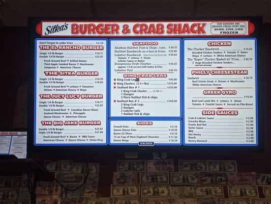 Menu photo 2 Sitka's Burger & Crab Shack Sitka, AK Menu photo 2 Sitka's Burger & Crab Shack Sitka, AK