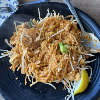 Andaman Thai - Pad Thai after we mixed in all the ingredients - Thai Near Me - Walnut Creek, California