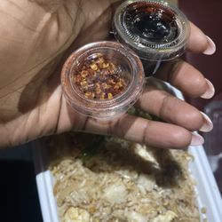 Savory Thai - Flemington  - Sauce and pepper she gave me to go cook it myself!
