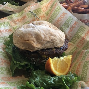 Hook Burger - 2 Veggie Burgers and Sweet Potato Fries - Burgers Near Me - Santa Clarita, California