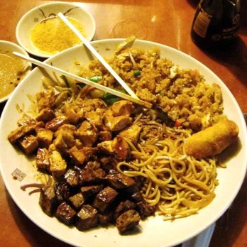 Tokyo Garden - Midtown - The complete Hibachi meal. Steak and Chicken, noodles, Fried Rice and vegetables, along with 1/4th of the egg roll appetizer. - Japanese Near Me - Tulsa, Oklahoma Tokyo Garden - Midtown - The complete Hibachi meal. Steak and Chicken, noodles, Fried Rice and vegetables, along with 1/4th of the egg roll appetizer. - Japanese Near Me - Tulsa, Oklahoma