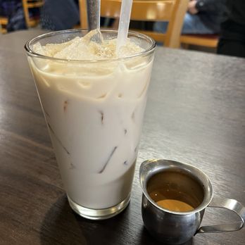 My Breakfast House - Chai and espresso to become a dirty chai latte - Breakfast & Brunch Near Me - San Carlos, California My Breakfast House - Chai and espresso to become a dirty chai latte - Breakfast & Brunch Near Me - San Carlos, California