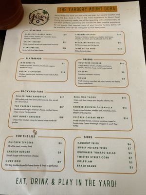 Menu photo 3 The Yardery Mount Dora, FL