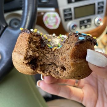 Hella Good Protein - Bitten into Chocolate sprinkle donut I got - Juice Bars & Smoothies Near Me - Fairfield, California Hella Good Protein - Bitten into Chocolate sprinkle donut I got - Juice Bars & Smoothies Near Me - Fairfield, California