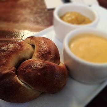 The Monk's Kettle - "The" Pretzel w/ Cheese Fondue ($4.50) - Bars Near Me - Oakland, California The Monk's Kettle - "The" Pretzel w/ Cheese Fondue ($4.50) - Bars Near Me - Oakland, California