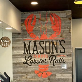 Mason’s Famous Lobster Rolls - Cute restaurant signage. - Seafood Near Me - Gaithersburg, Maryland Mason’s Famous Lobster Rolls - Cute restaurant signage. - Seafood Near Me - Gaithersburg, Maryland