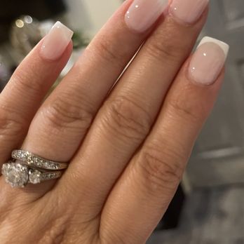 Polished Nail Bar - Short square French - Nail Salons Near Me - Downey, California Polished Nail Bar - Short square French - Nail Salons Near Me - Downey, California