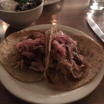 Oso - two Mole tacos. The chicken was incredible - Mexican Near Me - New York, New York