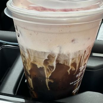 Starbucks - Cold brew with cherry foam. Where is the cherry? - Coffee & Tea Near Me - Jonesborough, Tennessee Starbucks - Cold brew with cherry foam. Where is the cherry? - Coffee & Tea Near Me - Jonesborough, Tennessee