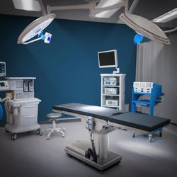 New and Certified Refurbished Operating Room Equipment staged in Avante's Louisville, KY show room.