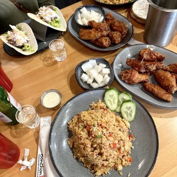 Bonchon Greensboro - Bulgogi Korean Tacos, kimchi bacon Fried Rice, fried chicken, radish - Korean Near Me - Greensboro, North Carolina Bonchon Greensboro - Bulgogi Korean Tacos, kimchi bacon Fried Rice, fried chicken, radish - Korean Near Me - Greensboro, North Carolina