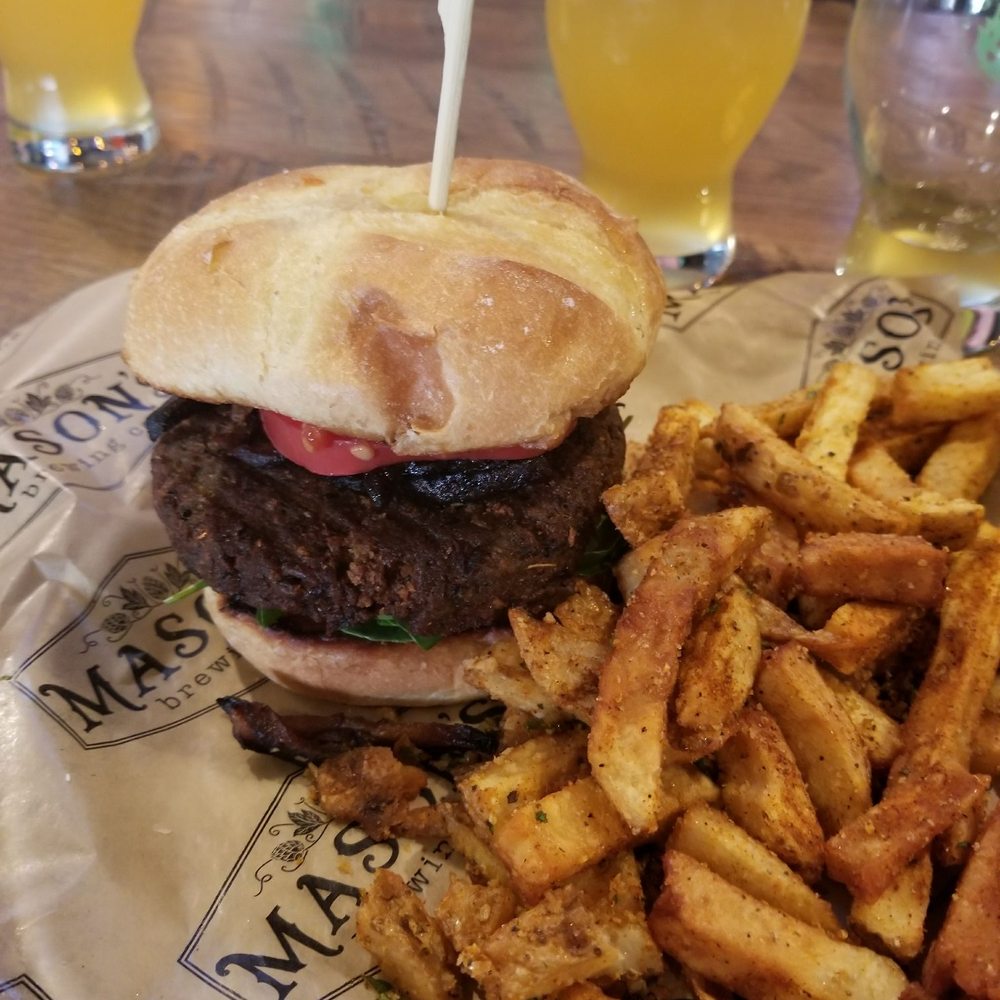 Mason’s Brewing - Veggie burger. - Breweries Near Me - Brewer, Maine Mason’s Brewing - Veggie burger. - Breweries Near Me - Brewer, Maine