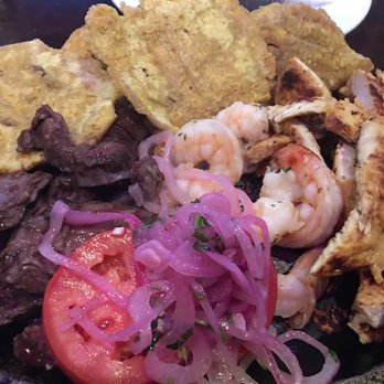Noches de Colombia - Steak, chicken, and shrimp platter - yum! - Colombian Near Me - Randolph, New Jersey Noches de Colombia - Steak, chicken, and shrimp platter - yum! - Colombian Near Me - Randolph, New Jersey