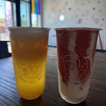 Space Tea - Peach Lemonade and New Moon - Bubble Tea Near Me - Salt Lake City, Utah Space Tea - Peach Lemonade and New Moon - Bubble Tea Near Me - Salt Lake City, Utah