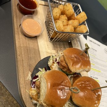 Five Iron Golf - Chicken sliders - Golf Near Me - Chicago, Illinois Five Iron Golf - Chicken sliders - Golf Near Me - Chicago, Illinois