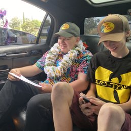 Inside limo happiness!!!