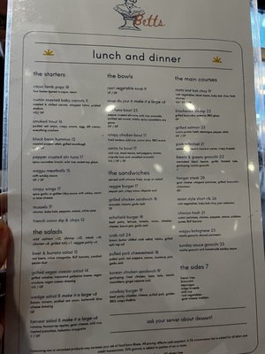 Menu photo 1 Betts Cleveland, OH