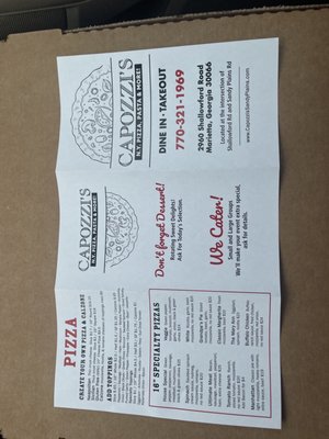 Menu photo 7 Capozzi's Marietta, GA Menu photo 7 Capozzi's Marietta, GA