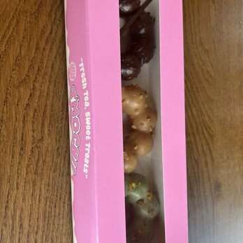 T'mochi - 3 pack mochi donut: double chocolate, peanut butter dream and pistachio - Donuts Near Me - Virginia Beach, Virginia
