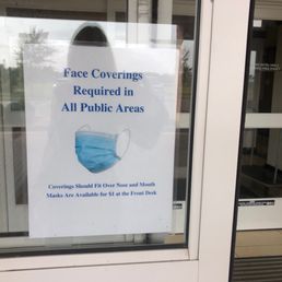 September 2020: face coverings required in the hotel