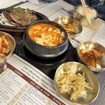 Sura Korean Restaurant - Galbi with soon tofu combo - Korean Near Me - Temecula, California Sura Korean Restaurant - Galbi with soon tofu combo - Korean Near Me - Temecula, California