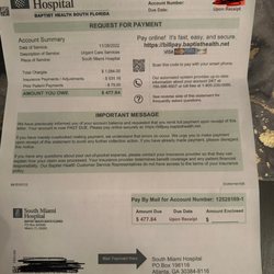 Baptist Health Urgent Care | Miami Beach - My bill