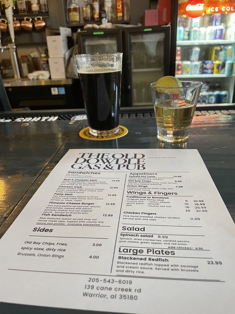 THE OLD DOWDLE GAS & PUB 139 Cane Creek Rd, Warrior, AL Yelp