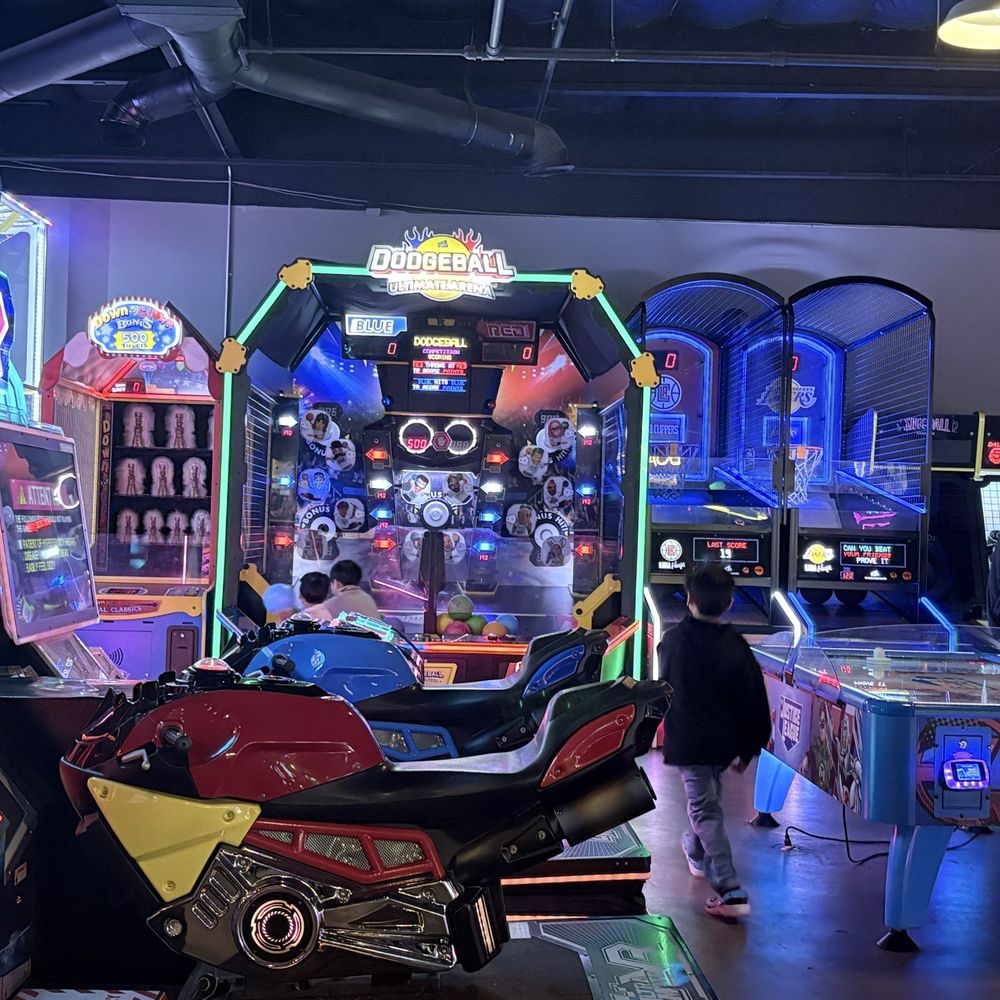 My kids enjoying the arcade.