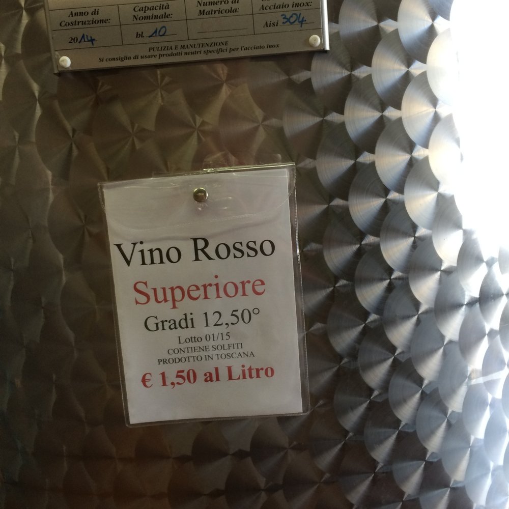 Fiasco & Bottiglia - their house red - yummy!! - Wine Tasting Room Near Me - Poggibonsi, SI