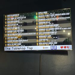 The Tabletop Tap - Tap menu