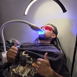 Winged Beauty Studio - Teeth-whitening session! Two thumbs up