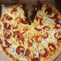 Pepperoni pineapple pizza was good!! Great tasting pizza Pepperoni pineapple pizza was good!! Great tasting pizza
