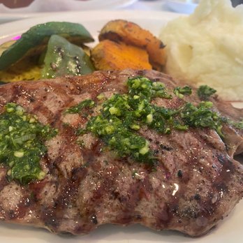 Bendita Cocina Argentinean Restaurant - Ribeye, mashed potato and grilled veggies - Latin American Near Me - Palatine, Illinois