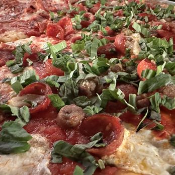 Rubirosa - Large Rubirosa Supreme Pizza - Italian Near Me - New York, New York Rubirosa - Large Rubirosa Supreme Pizza - Italian Near Me - New York, New York