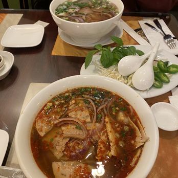 Mai Vietnamese Cuisine - S1. Pho Dac Biet - Special Combo Soup on top S8. Bun Bo Hue on bottom - Vietnamese Near Me - Cotati, California Mai Vietnamese Cuisine - S1. Pho Dac Biet - Special Combo Soup on top S8. Bun Bo Hue on bottom - Vietnamese Near Me - Cotati, California