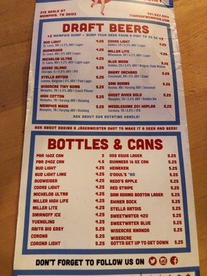 Menu photo 2 Tin Roof Memphis, TN
