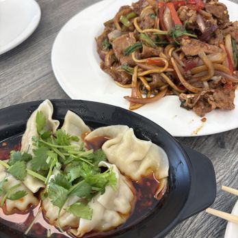 Kungfu Noodles - *Hot Chili Dumplings (6) *6 and Cumin Lamb Stir-Fried Noodles - Noodles Near Me - Tempe, Arizona