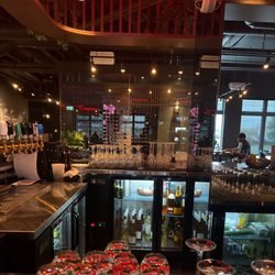Le Rouge - Picture of the bar from my seat.