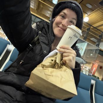 Purebread - Happy customer waiting for next plane with good food and delicious coffee!!! - Bakeries Near Me - Richmond, British Columbia Purebread - Happy customer waiting for next plane with good food and delicious coffee!!! - Bakeries Near Me - Richmond, British Columbia