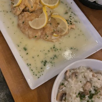 Marino's - Chicken Francese and Mushroom Risotto - Pizza Near Me - Miami, Florida Marino's - Chicken Francese and Mushroom Risotto - Pizza Near Me - Miami, Florida