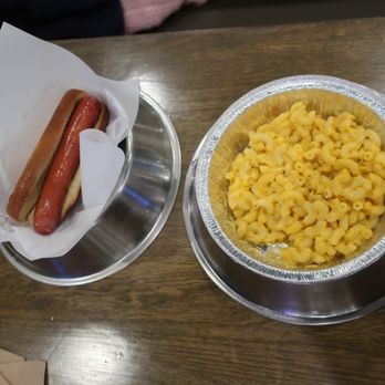 Dawg Park - Plain dawg, and a kid's mac n cheese, both $5.99. - Hot Dogs Near Me - Glenview, Illinois
