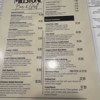 Milestone Grill - Lunch menu - American Near Me - Warren, Michigan