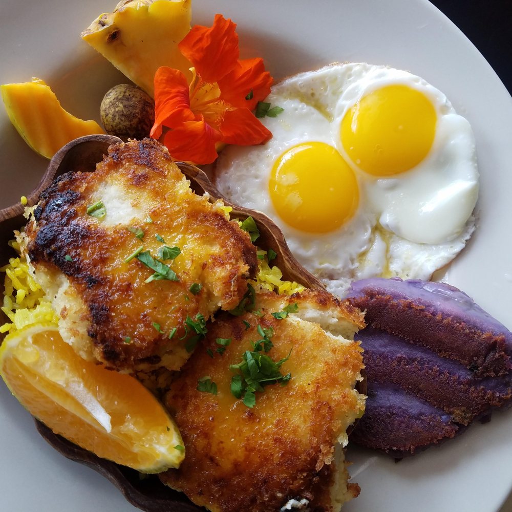 Pele's Kitchen - Pohoiki Fish Plate - out of this world. - Breakfast & Brunch Near Me - Pahoa, Hawaii
