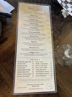 Menu photo 2 MexicanBar Poway, CA Menu photo 2 MexicanBar Poway, CA