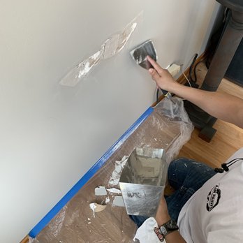 AJM Painting - Repair damaged drywall on wall, touch up. - Painters Near Me AJM Painting - Repair damaged drywall on wall, touch up. - Painters Near Me