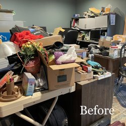 Clutter 2 Comfort - Before De-cluttering and Organizing clients Office
