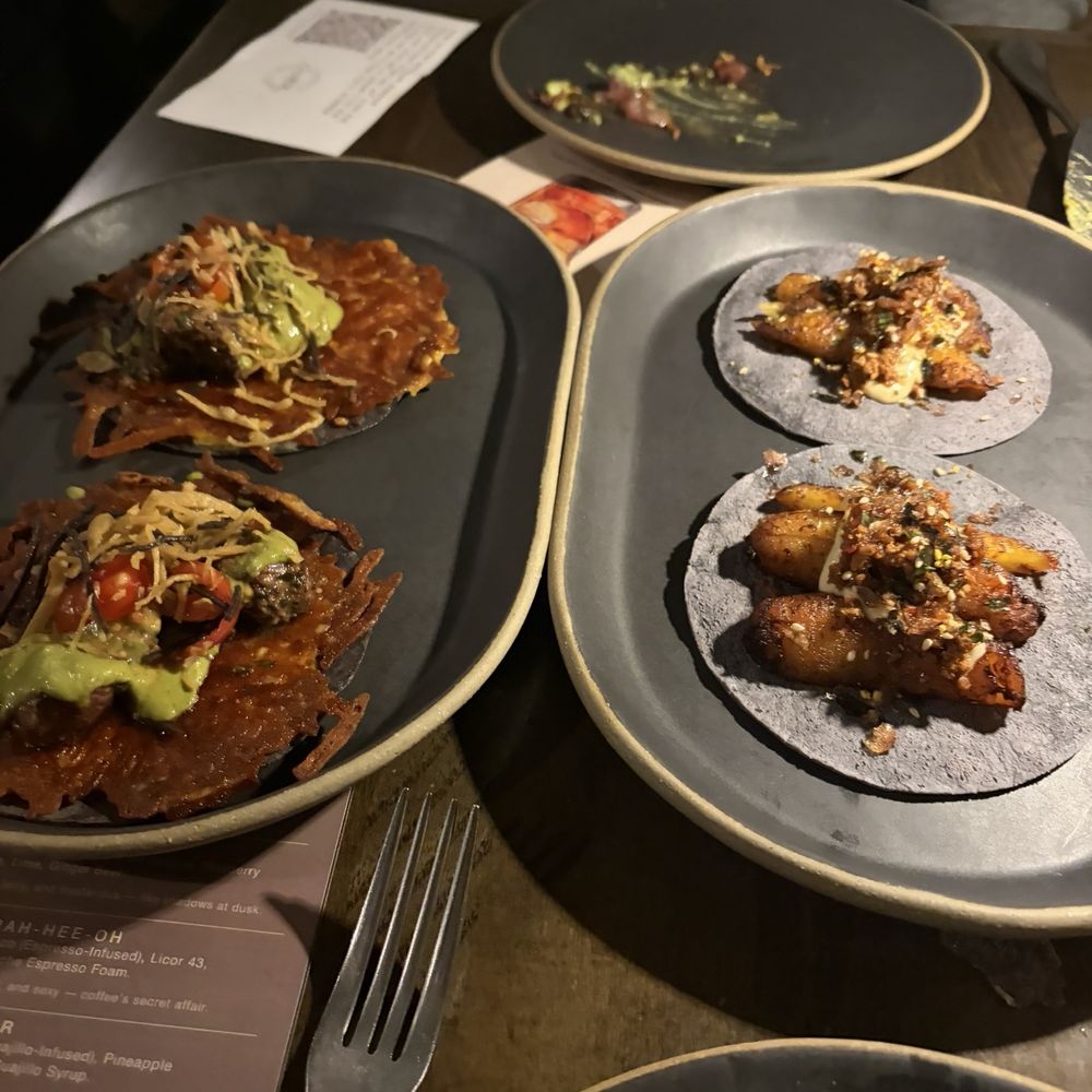 Matilda - Carne asada tacos with seared cheese and sweet plantain and chorizo tacos - Mexican Near Me - Chicago, Illinois Matilda - Carne asada tacos with seared cheese and sweet plantain and chorizo tacos - Mexican Near Me - Chicago, Illinois