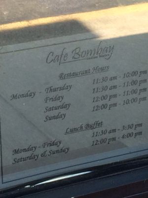 Menu photo 2 Cafe Bombay Norcross, GA
