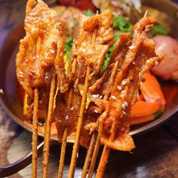 Mini Chicken Skin Skewers Mini Chicken Skin Skewers